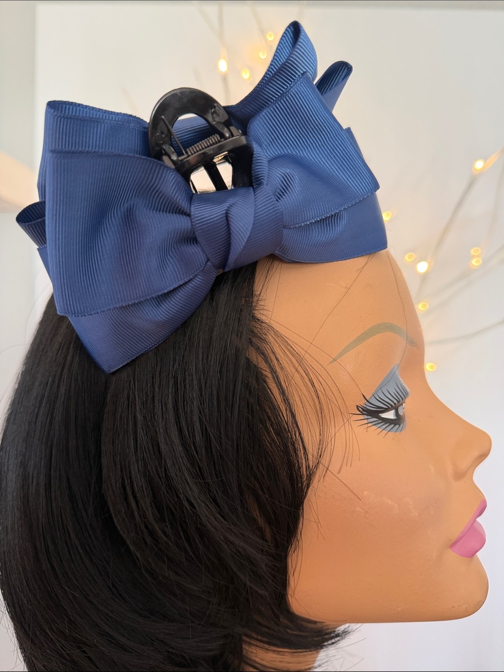 Bow clip NWOT 5 in long claw clip blue